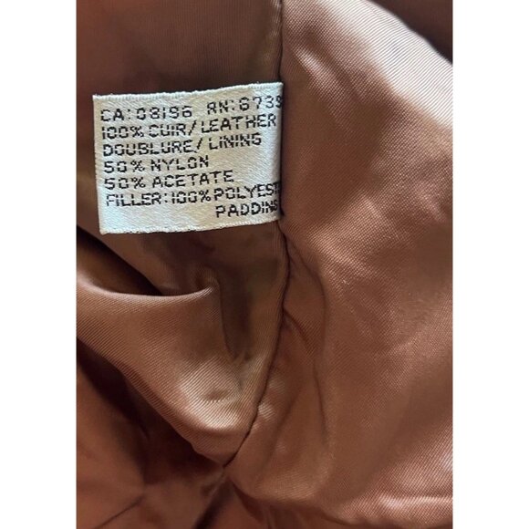 Vintage ADA Brown Leather Jacket Women’s Sz L Multipocket Patina Biker - Picture 13 of 13